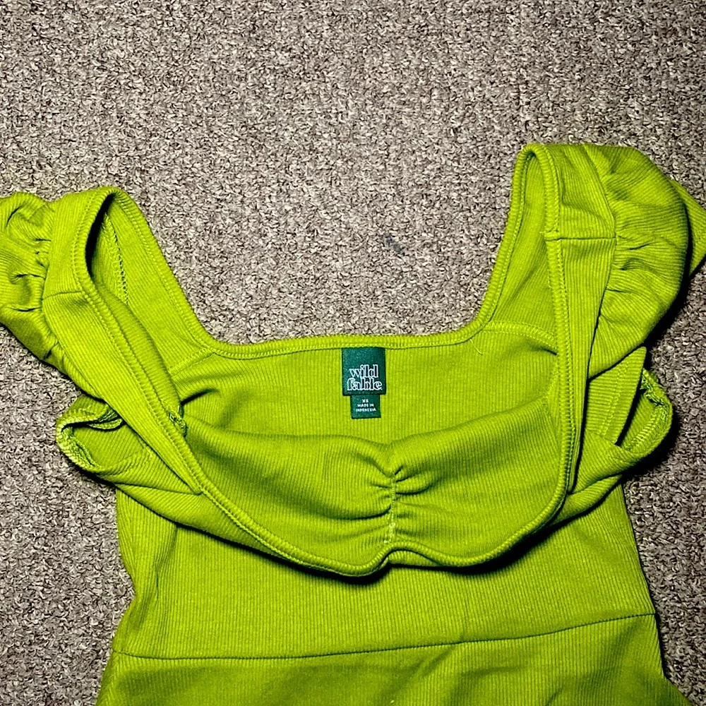 Green heart neckline summer dress - Picture 6 of 6